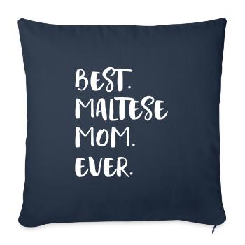 Maltese Maltese - Sofa pillowcase 17,3'' x 17,3'' (45 x 45 cm) - navy - Front