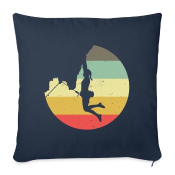 Mountaineering Climbing Gift Bouldering Retro Cool - Sofa pillowcase 17,3'' x 17,3'' (45 x 45 cm) - navy - Front