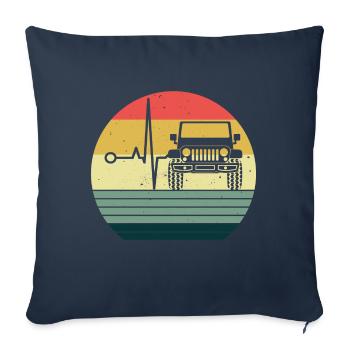 Off-road off-road vehicle 4wd 4x4 AWD 4wheeler gift - Sofa pillowcase 17,3'' x 17,3'' (45 x 45 cm) - navy - Front