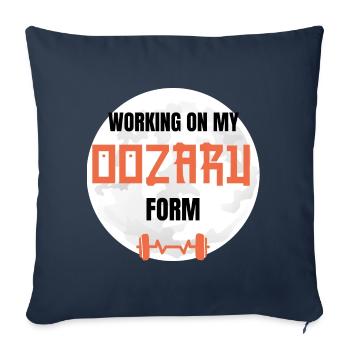 Working on my OOZARU Form Manga Fitness Geek - Housse de coussin décorative 45 x 45 cm - bleu marine - Devant
