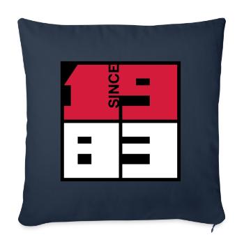 1983 Année de naissance. Cherchez votre année dans ma boutique - Housse de coussin décorative 45 x 45 cm - bleu marine - Devant