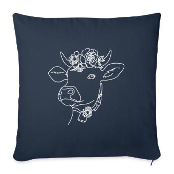 Cow Beauty - Sofa pillowcase 17,3'' x 17,3'' (45 x 45 cm) - navy - Front