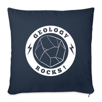 Géologie Rochers - Housse de coussin décorative 45 x 45 cm - bleu marine - Devant
