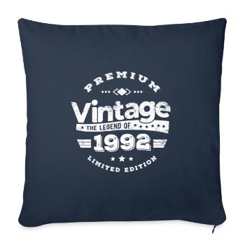 VINTAGE 1992 - Housse de coussin décorative 45 x 45 cm - bleu marine - Devant