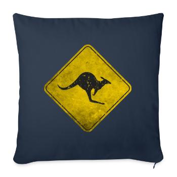 kangaroo - Housse de coussin décorative 45 x 45 cm - bleu marine - Devant