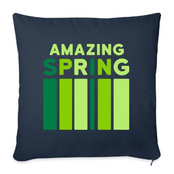 Amazing Spring (bar) - Housse de coussin décorative 45 x 45 cm - bleu marine - Devant