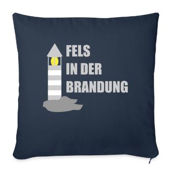 Rock dans les vagues - Housse de coussin décorative 45 x 45 cm - bleu marine - Devant