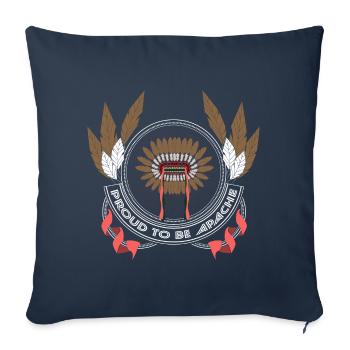 Native Indian Feathers - Sofa pillowcase 17,3'' x 17,3'' (45 x 45 cm) - navy - Front