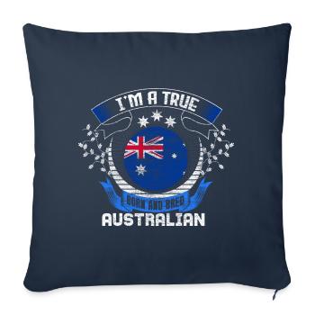 Australie Kangaroo Continent Cadeau - Housse de coussin décorative 45 x 45 cm - bleu marine - Devant