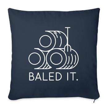 Mis en balles - Housse de coussin décorative 45 x 45 cm - bleu marine - Devant