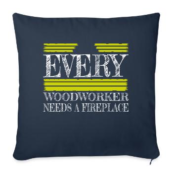 Jackhammer Carpenter Jokes - Sofa pillowcase 17,3'' x 17,3'' (45 x 45 cm) - navy - Front