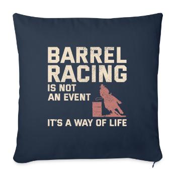 Barrel Racer Racing Horse Riding Ride Race Rodeo - Sofa pillowcase 17,3'' x 17,3'' (45 x 45 cm) - navy - Front