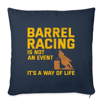 Barrel Racer Racing Horse riding Ride Race Rodeo - Sofa pillowcase 17,3'' x 17,3'' (45 x 45 cm) - navy - Front