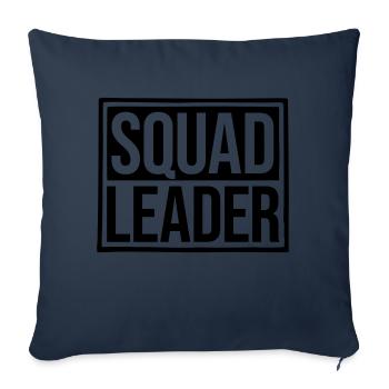 Conception du bouclier Squad Leader - Housse de coussin décorative 45 x 45 cm - bleu marine - Devant