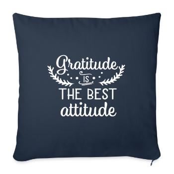La gratitude du design chrétien est la meilleure attitude - Housse de coussin décorative 45 x 45 cm - bleu marine - Devant