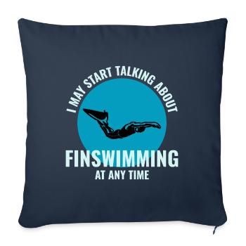 Natation Natation Natation Natation Sports nautiques - Housse de coussin décorative 45 x 45 cm - bleu marine - Devant