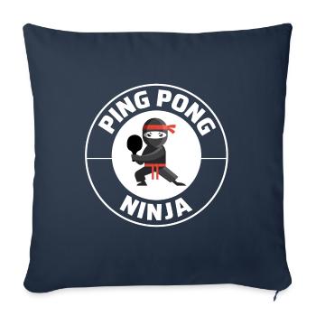 Ping Pong Master Table Tennis Ninja Warrior Funny - Sofa pillowcase 17,3'' x 17,3'' (45 x 45 cm) - navy - Front