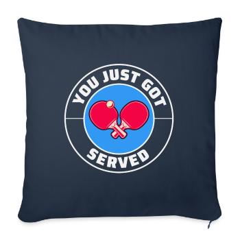 Ping Pong Master Entraîneur de Tennis de Table Paddle Player - Housse de coussin décorative 45 x 45 cm - bleu marine - Devant