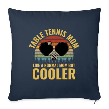 Ping Pong Table Tennis Paddle Mom Mothers Day - Sofa pillowcase 17,3'' x 17,3'' (45 x 45 cm) - navy - Front