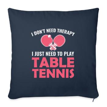 Ping Pong Master Entraîneur de Tennis de Table Paddle Player - Housse de coussin décorative 45 x 45 cm - bleu marine - Devant