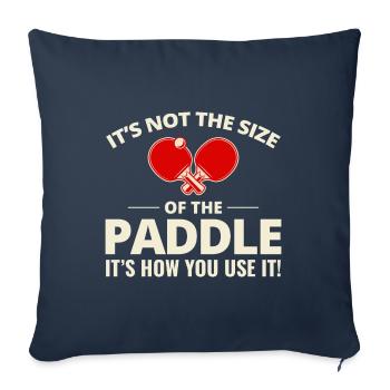 Ping Pong Master Entraîneur de Tennis de Table Paddle Player - Housse de coussin décorative 45 x 45 cm - bleu marine - Devant