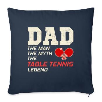 Ping Pong Table Tennis Player Dad Fathers day - Sofa pillowcase 17,3'' x 17,3'' (45 x 45 cm) - navy - Front