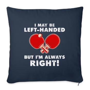 Ping Pong Master Entraîneur de Tennis de Table Paddle Player - Housse de coussin décorative 45 x 45 cm - bleu marine - Devant