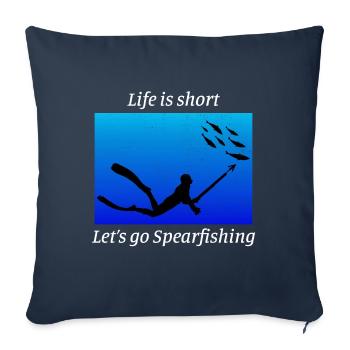 Spearfishing Spearfisher Spearfisherman fishing - Sofa pillowcase 17,3'' x 17,3'' (45 x 45 cm) - navy - Front