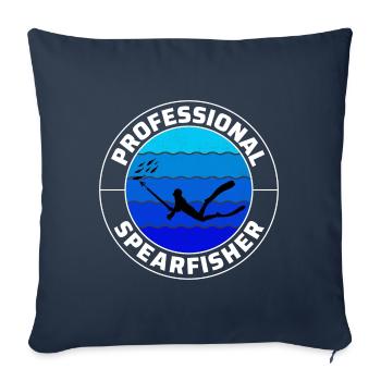 Spearfishing Spearfisher Spearfisherman fishing - Sofa pillowcase 17,3'' x 17,3'' (45 x 45 cm) - navy - Front
