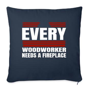 cadeau d’anniversaire syndicat charpentier - Housse de coussin décorative 45 x 45 cm - bleu marine - Devant