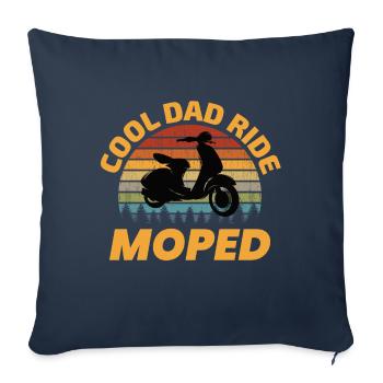 Scooter Rider Motorbike Moped Bike Dad Fathers day - Sofa pillowcase 17,3'' x 17,3'' (45 x 45 cm) - navy - Front