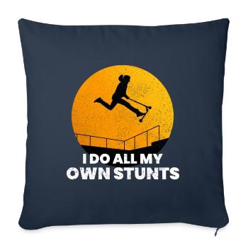 Stunt Scooter Freestyle Scootering Riding - Sofa pillowcase 17,3'' x 17,3'' (45 x 45 cm) - navy - Front