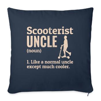 Electric Scooter Driver E-Scooter Scooterist Uncle - Sofa pillowcase 17,3'' x 17,3'' (45 x 45 cm) - navy - Front