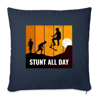 Stunt Scooter Freestyle Scootering Riding - Sofa pillowcase 17,3'' x 17,3'' (45 x 45 cm) - navy - Front