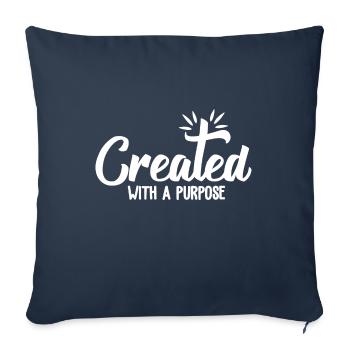 Christian Design Created with a Purpose - Sofa pillowcase 17,3'' x 17,3'' (45 x 45 cm) - navy - Front