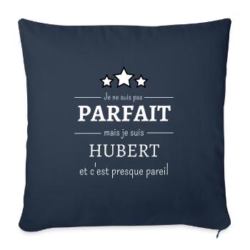 Je ne suis pas parfait mais je suis Hubert cadeau - Housse de coussin décorative 45 x 45 cm - bleu marine - Devant