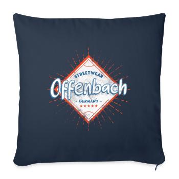 Offenbach Germany City Skyline Home Love - Sofa pillowcase 17,3'' x 17,3'' (45 x 45 cm) - navy - Front