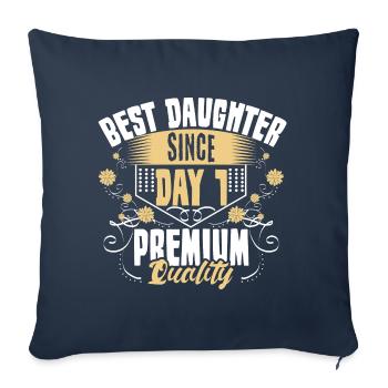 Best Daughter Parents Cute Gift - Sofa pillowcase 17,3'' x 17,3'' (45 x 45 cm) - navy - Front
