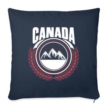 Idée cadeau du pays de naissance de l’érable Canada - Housse de coussin décorative 45 x 45 cm - bleu marine - Devant