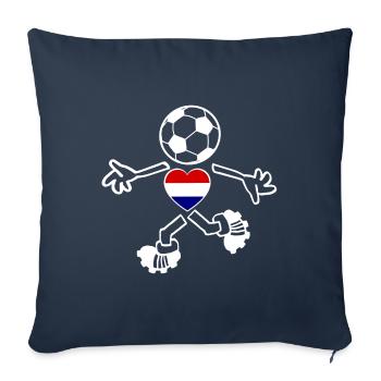 Les fans néerlandais - Housse de coussin décorative 45 x 45 cm - bleu marine - Devant