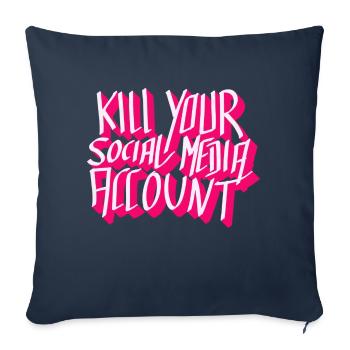 Social media suckz - Sofakissenbezug 45 x 45 cm - Navy - Vorne
