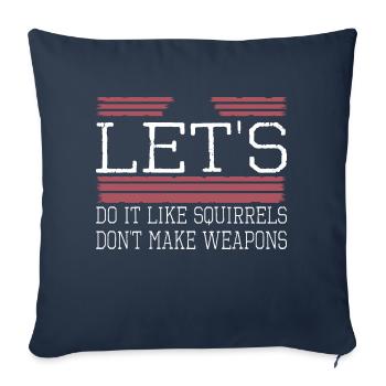 déclaration d’anniversaire citation blagues geek paix hippie - Housse de coussin décorative 45 x 45 cm - bleu marine - Devant