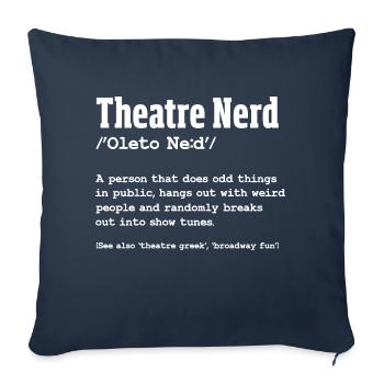 Acteur de scène Funny Acting Lover - Acteur de scène - Housse de coussin décorative 45 x 45 cm - bleu marine - Devant