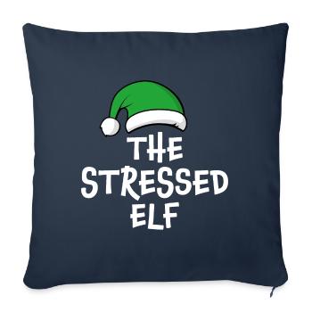 The Stressed Elf - Sofa pillowcase 17,3'' x 17,3'' (45 x 45 cm) - navy - Front