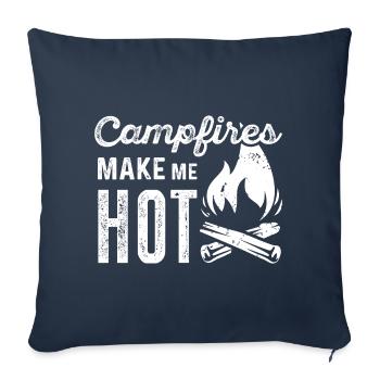 Campfires Make Me Hot - Sofa pillowcase 17,3'' x 17,3'' (45 x 45 cm) - navy - Front