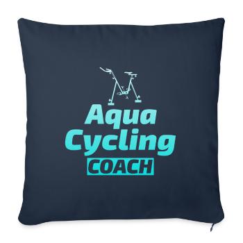 Aqua Cycling Swimming Pool Fitness Training Coach - Sofa pillowcase 17,3'' x 17,3'' (45 x 45 cm) - navy - Front