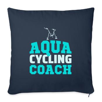 Aqua Cycling Swimming Pool Fitness Training Coach - Sofa pillowcase 17,3'' x 17,3'' (45 x 45 cm) - navy - Front