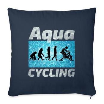 Aqua Cycling Swimming Pool Fitness Evolution - Sofa pillowcase 17,3'' x 17,3'' (45 x 45 cm) - navy - Front