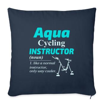 Aqua Cycling Swimming Pool Fitness Training Coach - Sofa pillowcase 17,3'' x 17,3'' (45 x 45 cm) - navy - Front