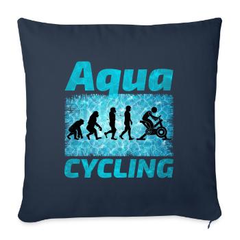 Aqua Cycling Swimming Pool Fitness Evolution - Sofa pillowcase 17,3'' x 17,3'' (45 x 45 cm) - navy - Front